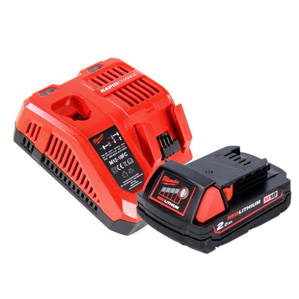 Milwaukee M18 FMT-201X FUEL multiherramienta a batería 18 V sin escobillas + 1x batería 2.0 Ah + cargador + set de accesorios 7 piezas + caja HD