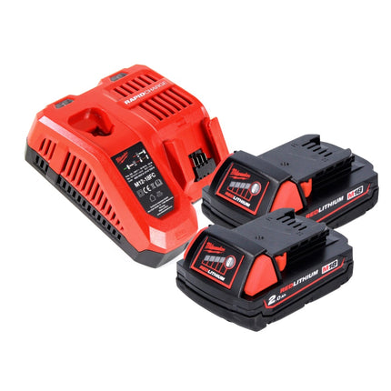 Milwaukee M18 FMT-202X FUEL multiherramienta a batería 18 V sin escobillas + 2x baterías 2.0 Ah + cargador + set de accesorios 7 piezas + caja HD