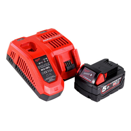 Milwaukee M18 FMT-501X FUEL multiherramienta a batería 18 V sin escobillas + 1x batería 5.0 Ah + cargador + set de accesorios 7 piezas + caja HD