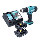 Taladro atornillador a batería Makita DDF 453 RA 18 V 42 Nm + 2x batería recargable 2,0 Ah + cargador