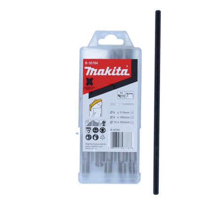 Makita HR 2470 BX40 martillo combinado negro 780 vatios SDS-plus 2,4 J + juego de brocas SDS-plus 5 piezas + estuche