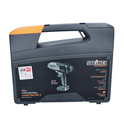 Steinel mobile heat MH 3 Akku Heißluftgebläse 18 V 300 / 500 °C CAS + 1x Akku 4,0 Ah + Ladegerät + Koffer - Toolbrothers