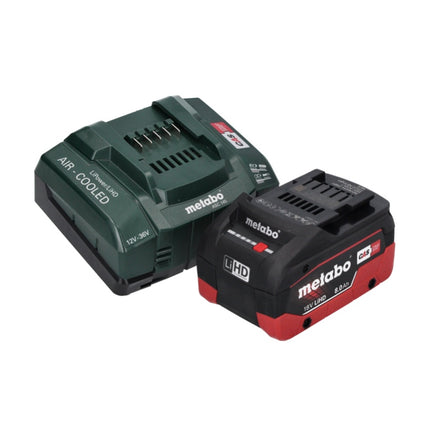 Metabo AS 18 L PC Compact Aspirateur sans fil 18 V 6 l IPX4 classe de poussière L eau et poussière + 1x batterie 8,0 Ah + chargeur