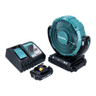 Ventilatore a batteria Makita DCF 102 RA1 18 V 18 cm + 1x batteria ricaricabile 2,0 Ah + caricabatterie