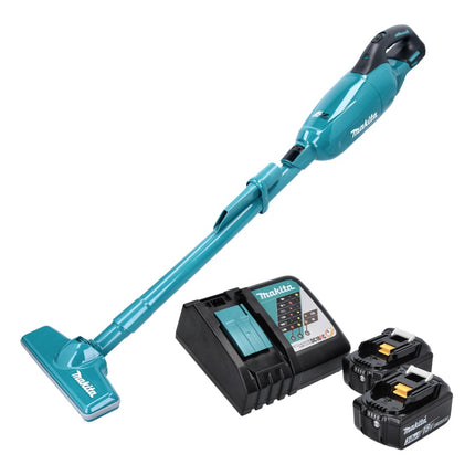 Aspiratore a batteria Makita DCL 280 FRF 18 V brushless + 2x batteria ricaricabile 3,0 Ah + caricabatterie