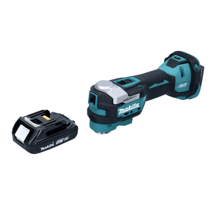 Herramienta multifunción a batería Makita DTM 52 A1 18 V Starlock Max sin escobillas + 1x batería recargable 2,0 Ah - sin cargador