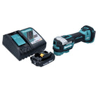 Herramienta multifunción a batería Makita DTM 52 RA1 18 V Starlock Max sin escobillas + 1x batería recargable 2,0 Ah + cargador