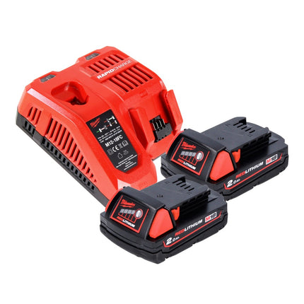 Luz de batería Milwaukee M18 TLED LED + 2x baterías 2.0 Ah + cargador