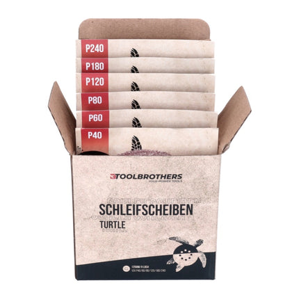 Metabo FSX 200 Intec Exzenterschleifer 240 W 125 mm + 2x Toolbrothers TURTLE Schleifset + Koffer