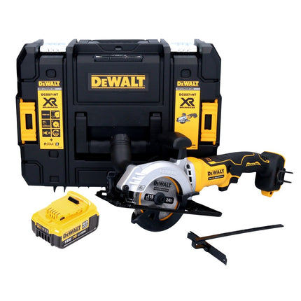 DeWalt DCS 571 cordless circular saw 18 V 115 mm brushless + 1x battery 4.0 Ah + TSTAK - without charger