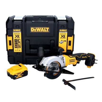 DeWalt DCS 571 cordless circular saw 18 V 115 mm brushless + 1x battery 5.0 Ah + TSTAK - without charger