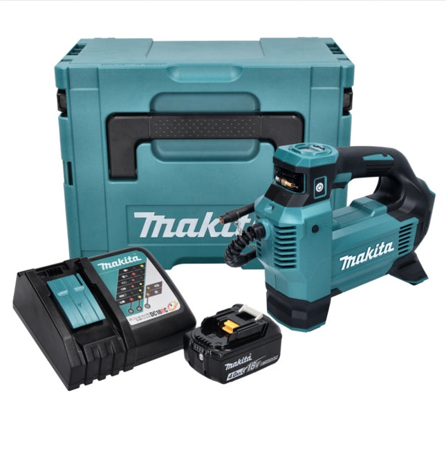 Makita DMP 181 RM1J cordless compressor 18 V 11.1 bar + 1x rechargeable battery 4.0 Ah + charger + Makpac