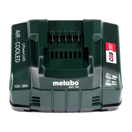 Juego básico Metabo 1x batería Li-Power 18 V 4,0 Ah CAS Li-Ion ( 625027000 ) + cargador rápido ASC 145 ( 627378000 )