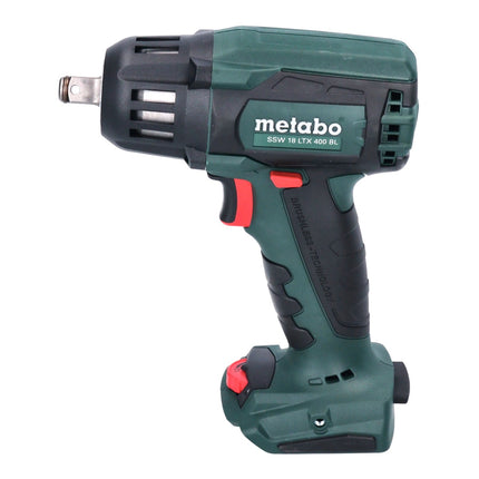 Metabo SSW 18 LTX 400 BL Atornillador de impacto a batería 18 V 400 Nm 1/2" (602205500) sin escobillas + 2x batería 4,0 Ah + cargador + metaBOX
