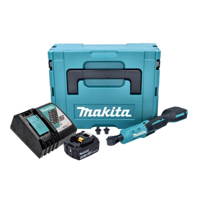 Makita DWR 180 RM1J cordless ratchet screwdriver 18 V 47.5 Nm 1/4" 3/8" + 1x rechargeable battery 4.0 Ah + charger + Makpac