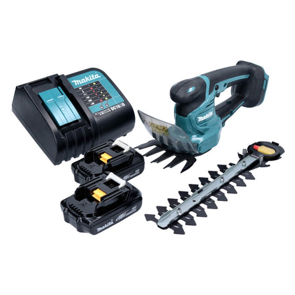 Makita DUM 111 RAX cesoie per erba a batteria cesoie per arbusti 18 V + 2x batteria ricaricabile 2,0 Ah + caricatore