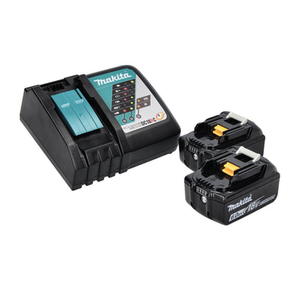Makita DEADML 815 RG Lámpara de mano LED sin cable 14,4 - 18 V 160 lm + 2x batería recargable 6,0 Ah + cargador