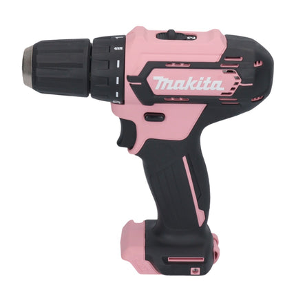 Makita DF 333 DWAP2 taladro atornillador inalámbrico 12 V 30 Nm rosa + 2x baterías 2,0 Ah + cargador + set de accesorios + estuche