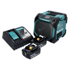 Makita DMR 203 RT Altoparlante Bluetooth 12 V 18 V IP64 + 2x batteria ricaricabile 5,0 Ah + caricabatterie