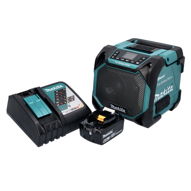 Makita DMR 203 RG1 Bluetooth Speaker 12 V 18 V IP64 + 1x rechargeable battery 6.0 Ah + charger
