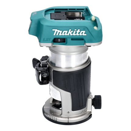 Fresadora multifuncional a batería Makita DRT 50 ZJX3 18 V sin escobillas + módulos de fresado + juego de fresas de 6 piezas + Makpac - sin batería, sin cargador