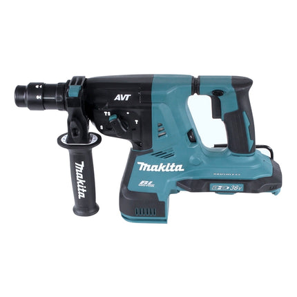 Taladro percutor inalámbrico Makita DHR 281 ZJ 36 V (2x 18 V) 2,8 J SDS Plus Brushless + juego de taladro y cincel de 13 piezas + Makpac - sin batería, sin cargador