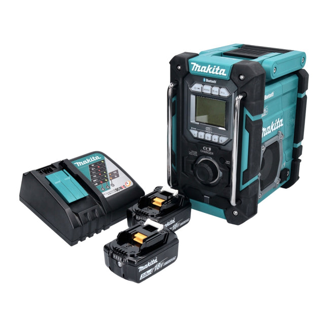 Radio de obra inalámbrica Makita DMR 301 RF 12 V máx. - 18 V DAB / DAB+ / Bluetooth + 2x batería recargable 3,0 Ah + cargador