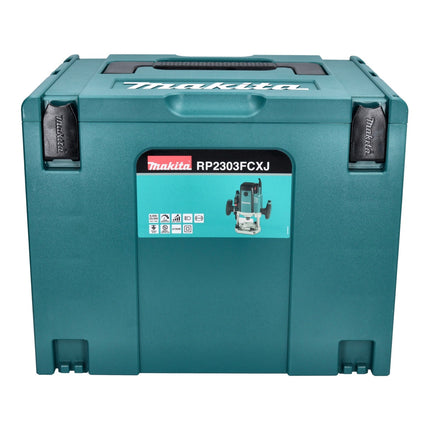 Makita RP 2303 FCXJ Défonceuse  2100 watt 70 mm stroke + stop + 30 pcs. tool set jeu de fraises + Makpac