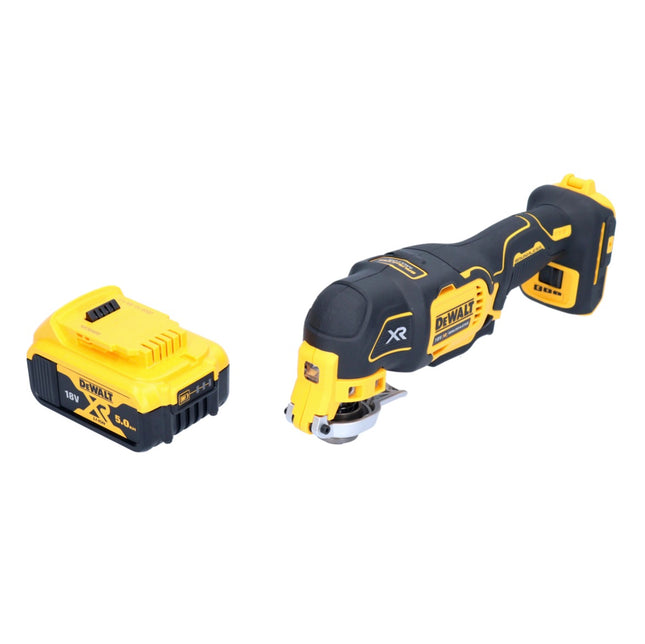 Multiherramienta sin cable DeWalt DCS 356 N-XJ 18 V sin escobillas + 1 batería de 5,0 Ah + kit de accesorios - sin cargador