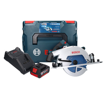 Bosch GKS 18V-68 GC Sierra circular profesional sin cable 18 V 190 mm Biturbo Brushless + 1x acumulador 5,0 Ah + cargador + L-BOXX
