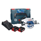 Bosch GKS 18V-68 GC Sierra circular profesional sin cable 18 V 190 mm Biturbo Brushless + 2x acumulador 5,0 Ah + cargador + L-BOXX