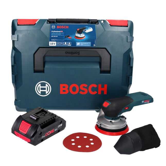 Bosch GEX 18V-125 Professional cordless random orbital sander 18 V 125 mm brushless + 1x ProCORE rechargeable battery 4.0 Ah + L-BOXX - without charger