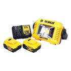 DeWalt DCL 077 P2 Rechargeable LED worklight 12 V 18 V 2000 lm IP54 + 2x rechargeable battery 5.0 Ah + charger