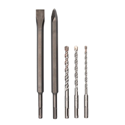 Martillo combinado a batería Metabo KHA 18 LTX 18 V 2,2 J SDS Plus + juego de taladro y cincel de 5 piezas + metaBOX - sin batería, sin cargador