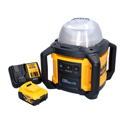 DeWalt DCL 074 P1 Cordless construction site spotlight Spotlight 18 V 5000 lm 4000 Kelvin + 1x rechargeable battery 5.0 Ah + charger