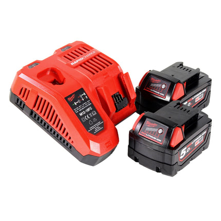 Milwaukee M18 HOAL-502FC Cordless LED Construction Lamp 4000lm 18V + 2x Batteries 5.0Ah + Charger