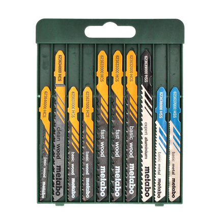 Sierra de calar de batería Metabo STA 18 LTX 140 18 V + 2x baterías 5,5 Ah + cargador + juego de hojas de sierra de calar de 10 piezas + metaBOX