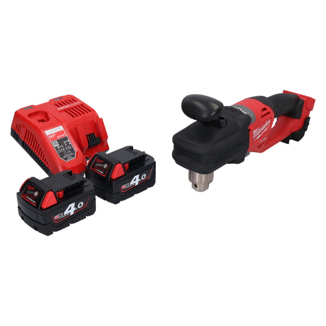 Milwaukee M18 CRAD2-402 Cordless Angle Drill 30Nm Brushless 18V + 2x Batteries 4.0Ah + Charger
