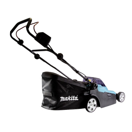 Makita DLM 382 CM2 cortacésped sin cable 36 V ( 2x 18 V ) 38 cm 40 l + 2x batería 4.0 Ah + cargador doble