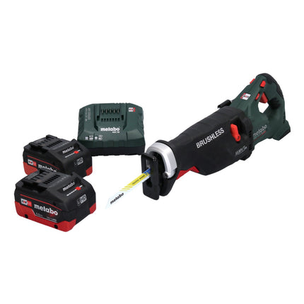 Scie sabre à batterie Metabo SSEP 18 LTX BL MVT 18 V sans balais + 2x batterie 5,5 Ah + chargeur