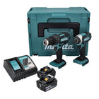 Makita DLX 2131 TJ Kit combiné sans fil 18 V avec DHP 482 62 Nm + DTD 152 165 Nm + 2x batterie 5,0 Ah + chargeur + Makpac