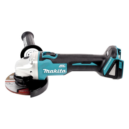Makita DGA 504 RFJ 18 V Li-Ion Cordless Angle Grinder 125 mm Brushless + MakPac Carry Case + 2 x Batteries BL 1830 3,0 Ah + Fast charger DC 18 RC