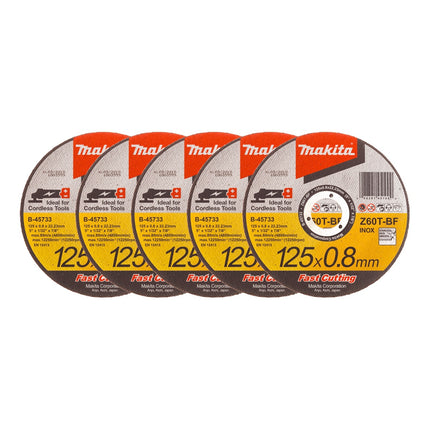 Makita DGA 504 RFJ 18 V Li-Ion Cordless Angle Grinder 125 mm Brushless + MakPac Carry Case + 2 x Batteries BL 1830 3,0 Ah + Fast charger DC 18 RC