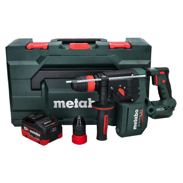 Martillo perforador a batería Metabo KH 18 LTX BL 28 Q 18 V 3 J SDS plus Brushless + 1 batería de 8,0 Ah + metaBOX - sin cargador