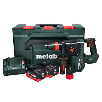 Metabo KH 18 LTX BL 28 Q Trapano a percussione a batteria 18 V 3 J SDS plus Brushless + 2x batteria 10,0 Ah + caricabatteria + metaBOX