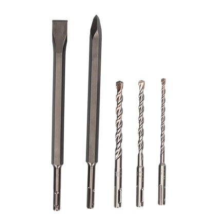 Metabo KH 18 LTX BL 28 Q Martello perforatore a batteria 18 V 3 J SDS plus Brushless + 2x batteria 5,5 Ah + caricabatteria + set di 5 punte e scalpelli + metaBOX