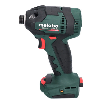 Metabo SSD 18 LTX 200 BL Atornillador de impacto inalámbrico 18 V 200 Nm 1/4" sin escobillas + 1x batería 5,5 Ah + cargador + metaBOX