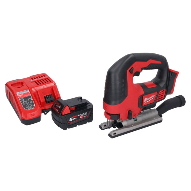 Milwaukee M18 BJS-501 cordless jigsaw 18 V + 1x battery 5.0 Ah + charger