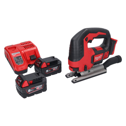 Sierra de calar sin cable Milwaukee M18 BJS-502 18 V + 2x batería 5.0 Ah + cargador