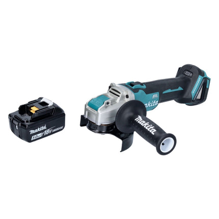 Makita DGA 521 T1X1 cordless angle grinder 18 V 125 mm X-LOCK Brushless + 1x battery 5,0 Ah - without charger